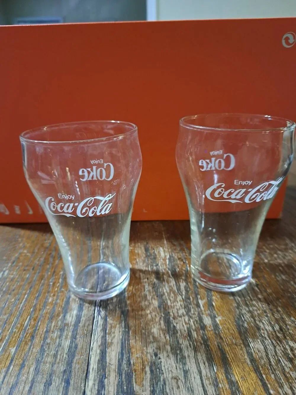 Vintage Set 2 Coca Cola Glasses Enjoy Coke Coca Cola